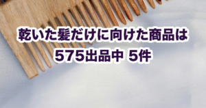 乾いた髪だけに向けた商品は 575出品中 5件